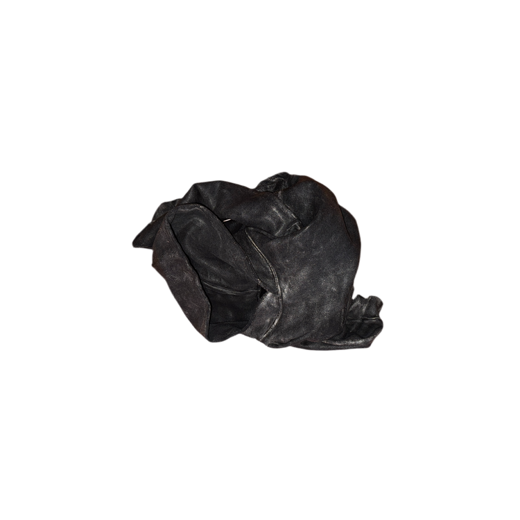 OVERSIZED HOODIE in waxed black